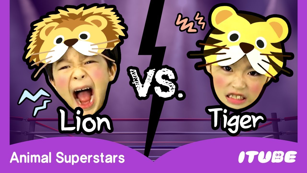 Lion vs. Tiger | Animal Superstars | Animal Dance Song | Nursery Rhymes & Kids Songs