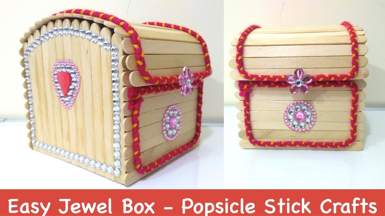 How to make Jewel Box | Popsicle Stick Crafts | DIY Jewellery Box | Crafts At Ease