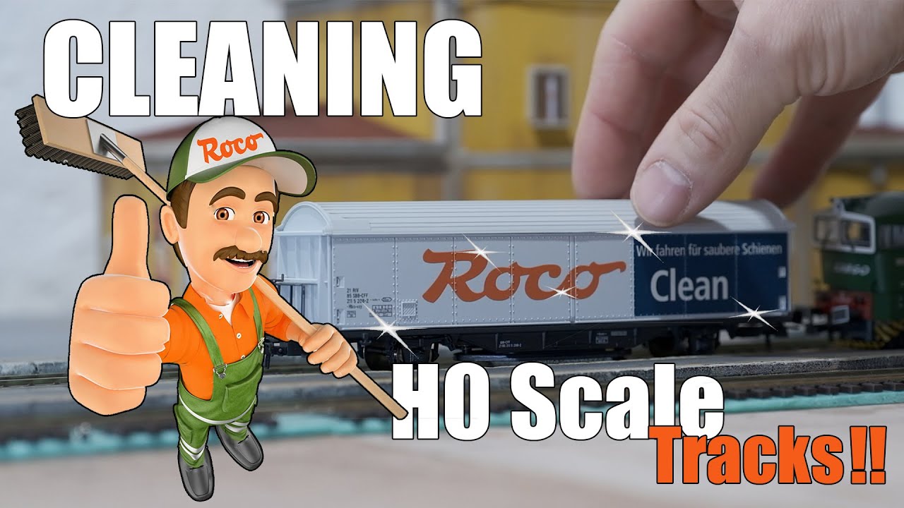 PULIZIA TRACCIATO FERROVIARIO IN H0 | ROCO CLEAN TRACKS + ACCESSORI E VEGETAZIONE PLASTICO