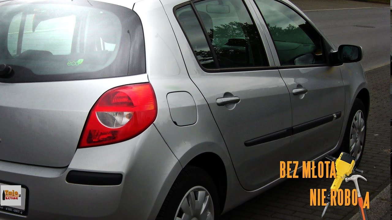 Renault Clio III  wymiana paska rozrządu, napinacza, paska osprzętu oraz rolki napinającej. Dacia
