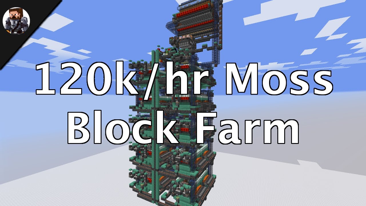 120k/hr Moss Block Farm - Chunk Loadable, Dustless Modules, Bonemeal Mode - Java Edition 1.17+