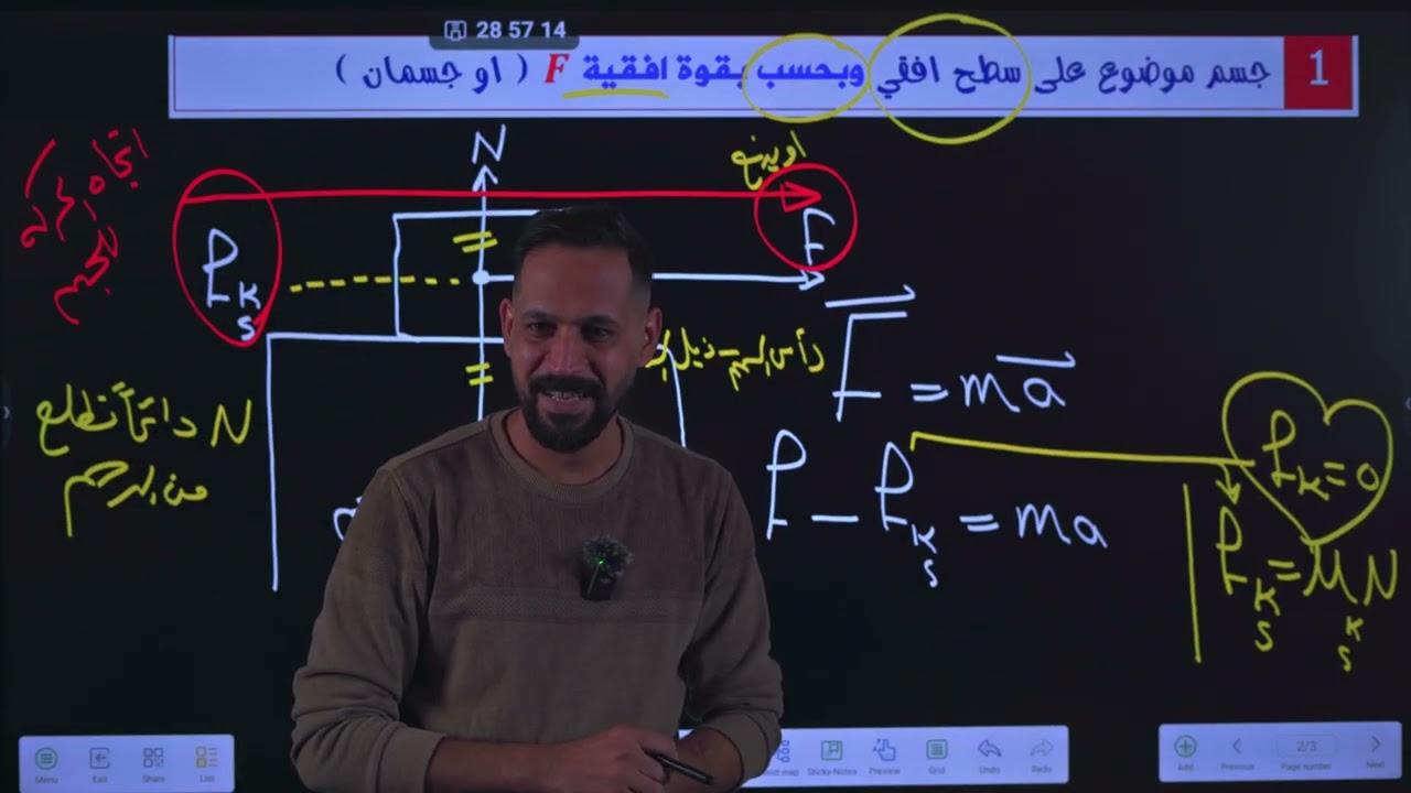 1- فيزياء الخامس العلمي / مسائل الفصل الثالث / الحالة الاولى 