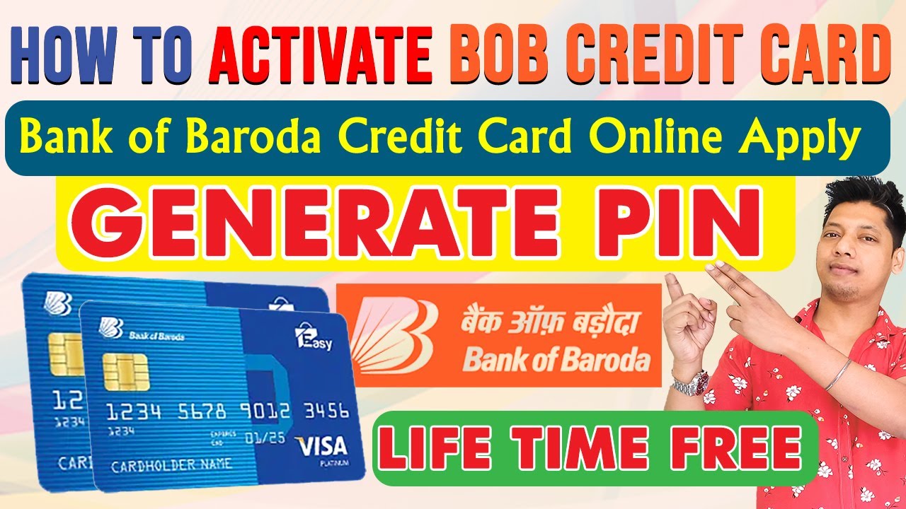 How to Activate BOB Credit Card | Bank of Baroda Credit Card Apply Online Credit Card PIN Generation