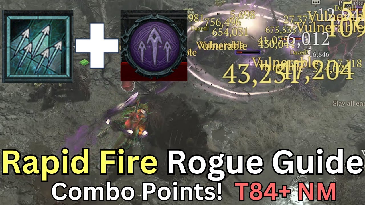 Diablo IV - Rapid Fire Rogue Build Guide - Push High Nightmare Dungeons! (T84+)