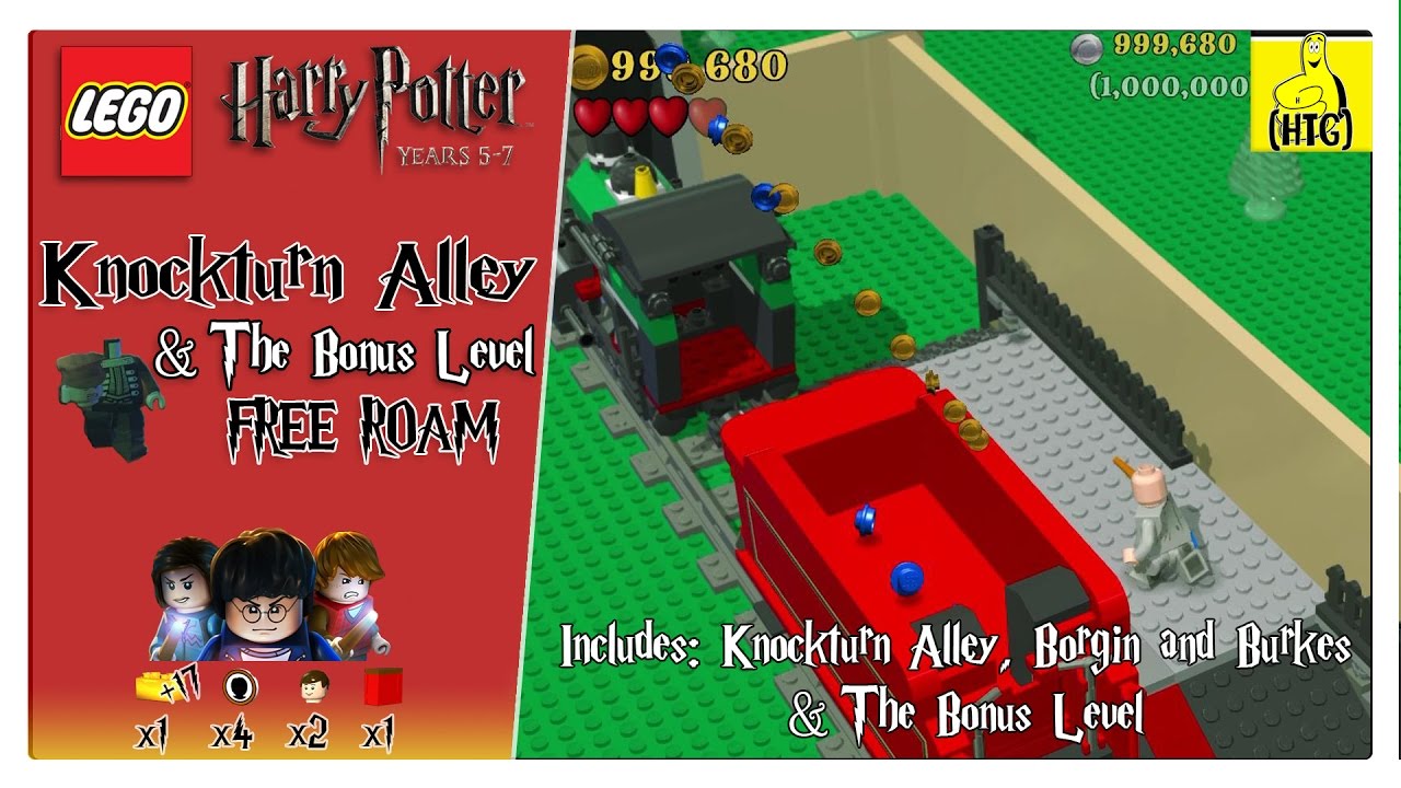 Lego Harry Potter 5-7: Knockturn Alley (+Bonus Level) FREE ROAM (All Collectibles) - HTG