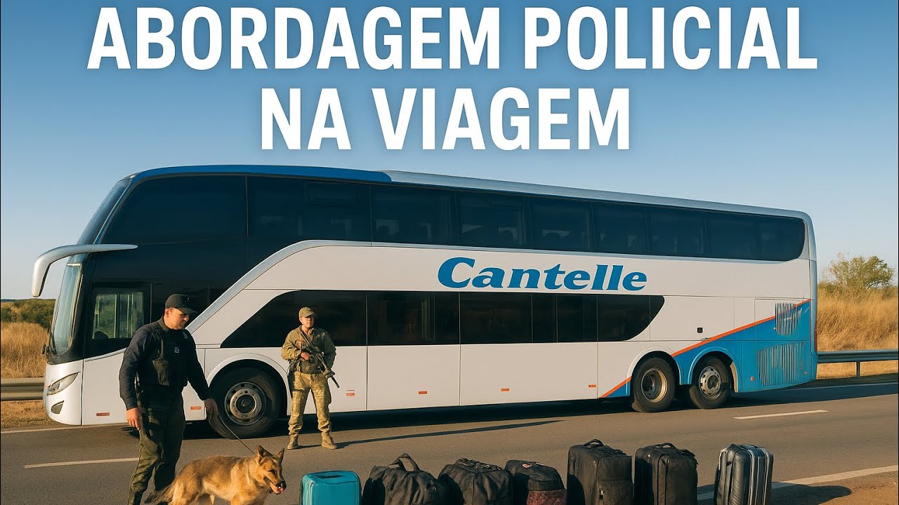 Viagem de ônibus Cascavel a Brasília: abordagem da PM com cão farejador na BR-050