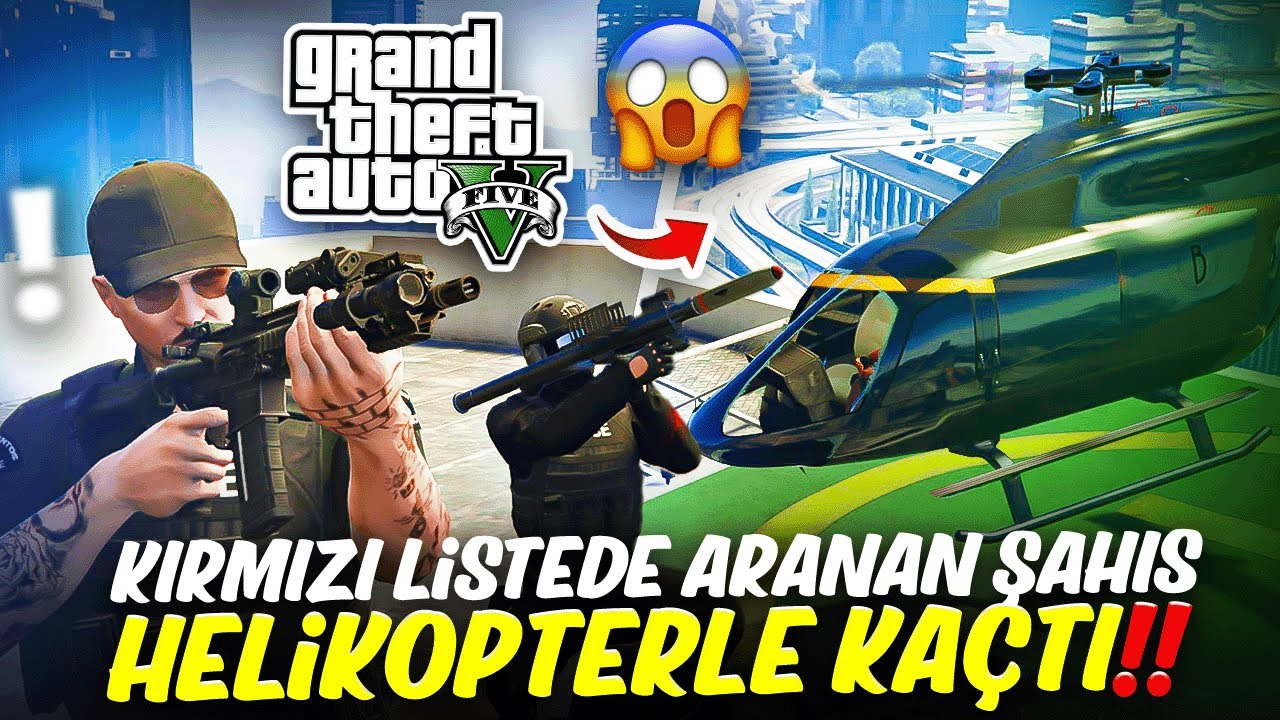 GTA 5 HAYDAR İLE POLİSİYE !!! KIRMIZI LİSTEDE  ARANAN ŞAHIS HELİKOPTERLE KAÇTI !!!!!! #73