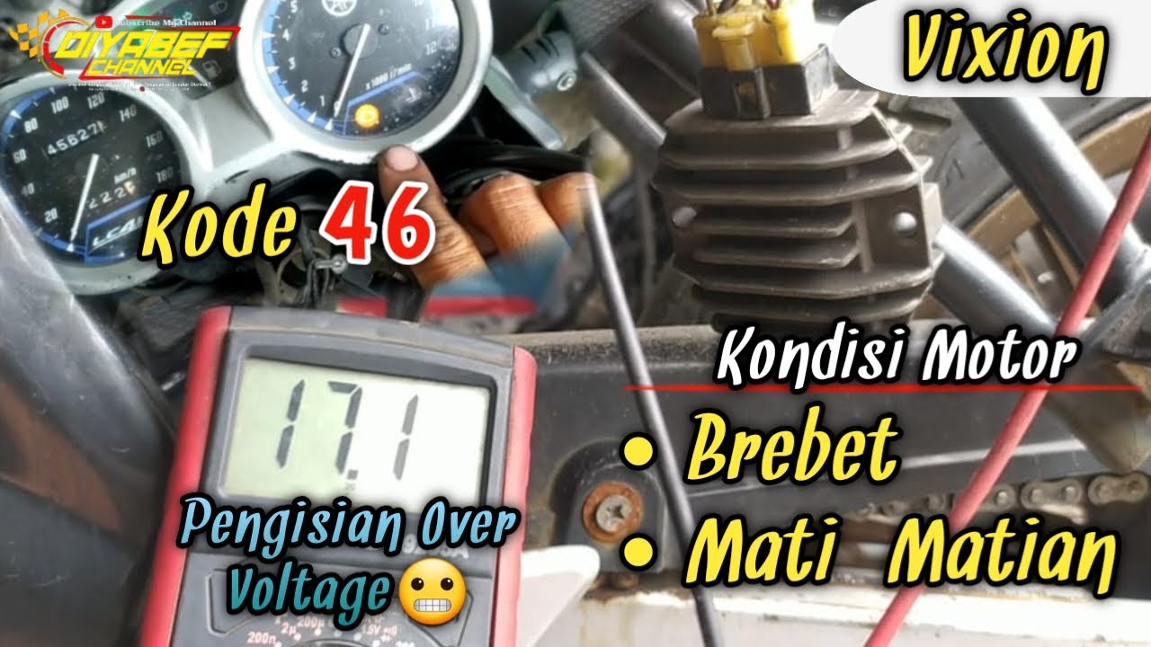 VIXION KODE 46 MOTOR MATI_MATIAN & BREBET || Mudah Cara Mengatasi Nya