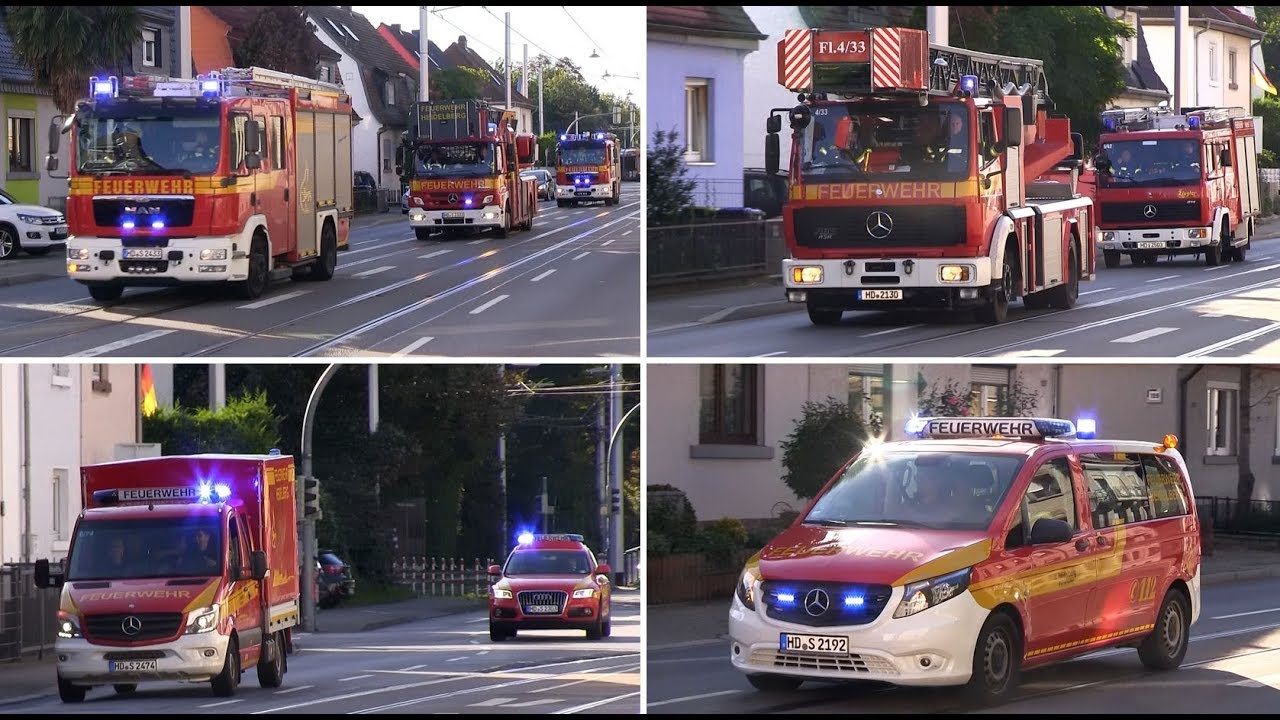 [Feuer in Krankenhaus - Personen vermisst] Hauptübung der Feuerwehr Heidelberg 2019