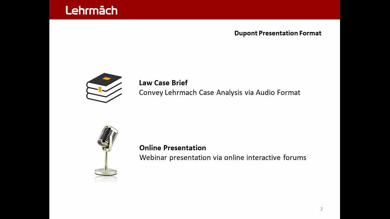Dupont TSIM 2.0 - Presentation Format