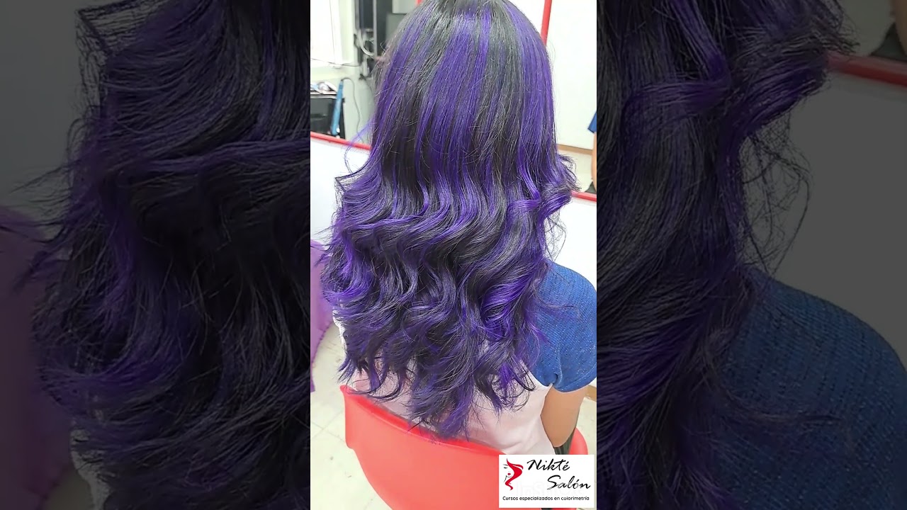Balayage violeta #hair #haircolor #balayagecolor #colorimetria #hairstyle #cursosdecolorimetria