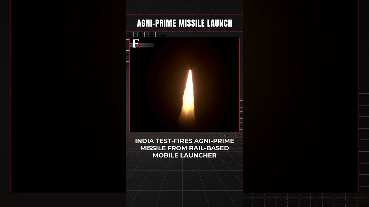 #FirstpostNews: India Successfully Tests Agni-Prime Missile from Rail-Based Mobile Launcher