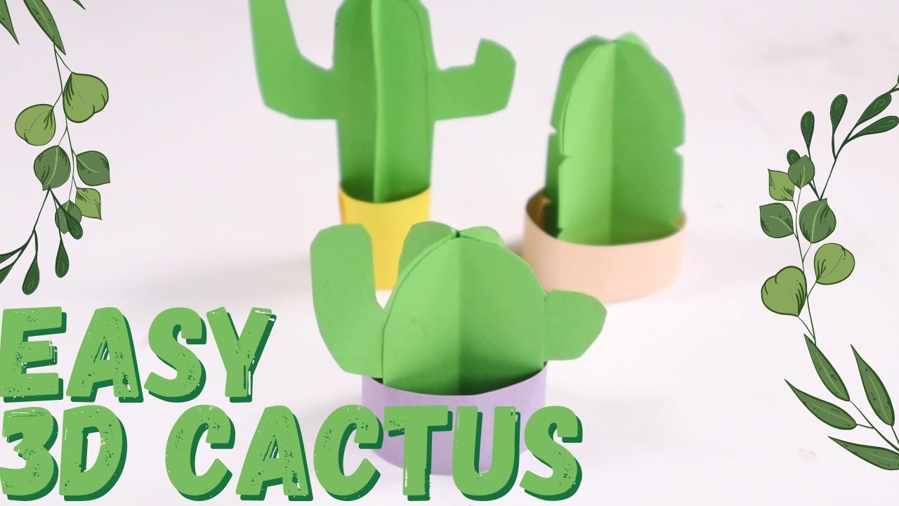 DIY Paper cactus tutorial | Paper cactus tutorial
