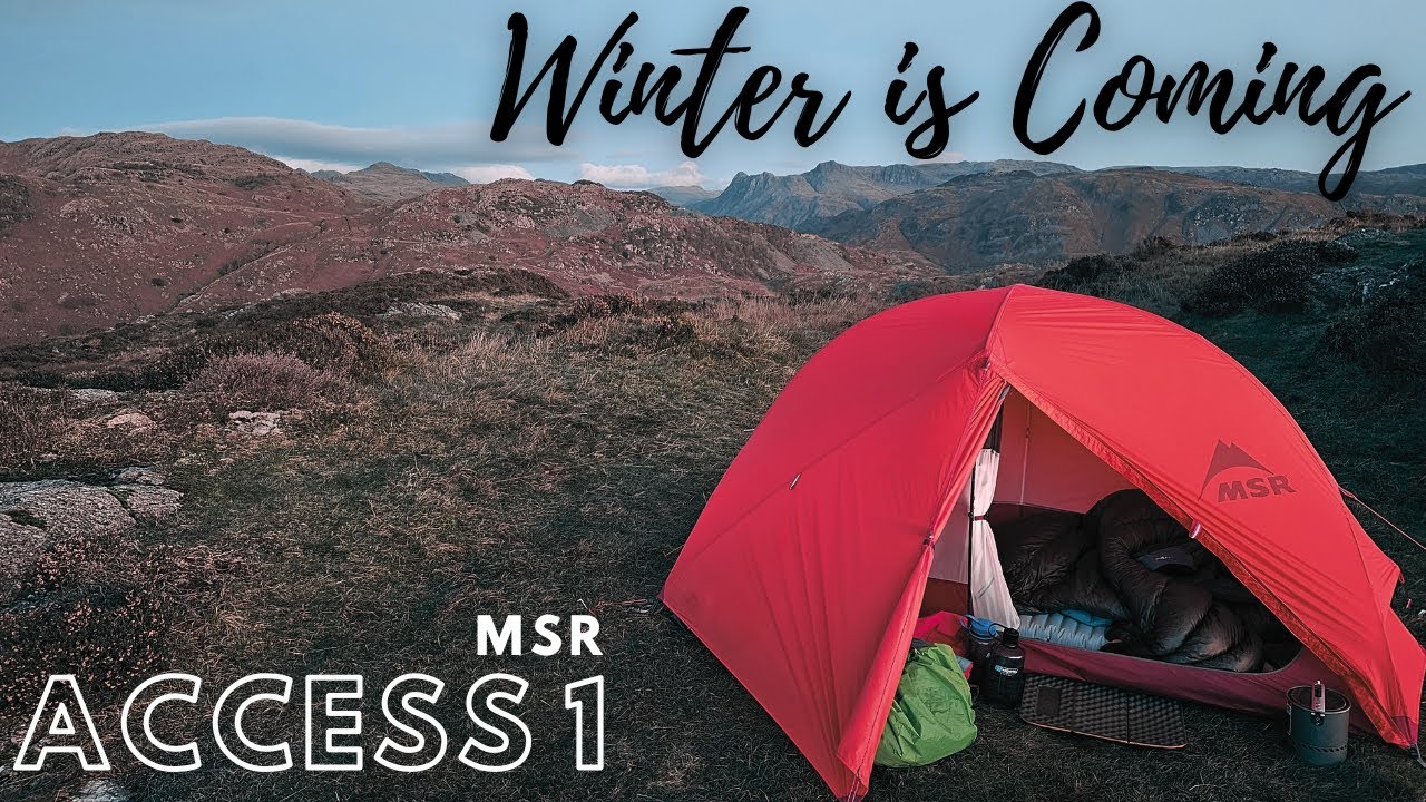 A Wintry Solo Mountain Camp in the MSR Access 1 ......  Winter is on the way
