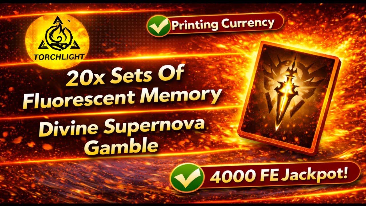 Torchlight: Infinite - 20x Divine Supernova Card Gamble - LUCKY