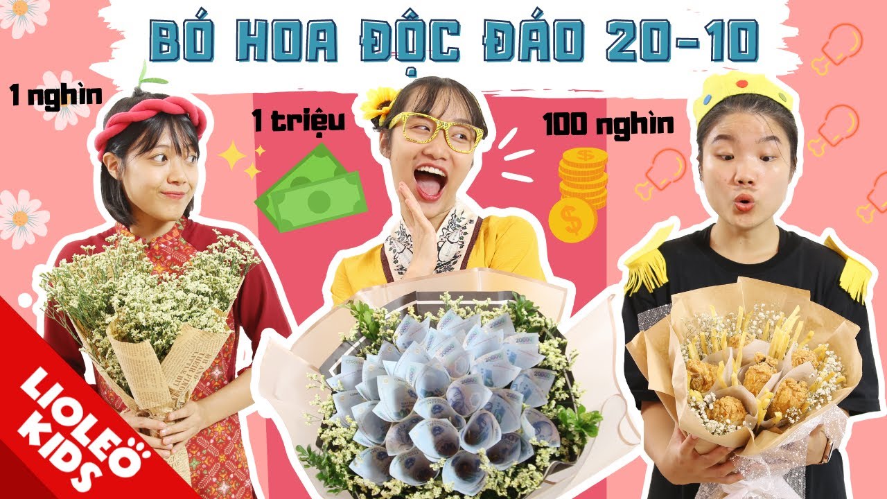 Bó hoa độc đáo 1k vs 100k vs 1 TRIỆU - Đập hộp BỘ SƯU TẬP những món quà có 1-0-2 - TẤM CÁM ĐẠI CHIẾN