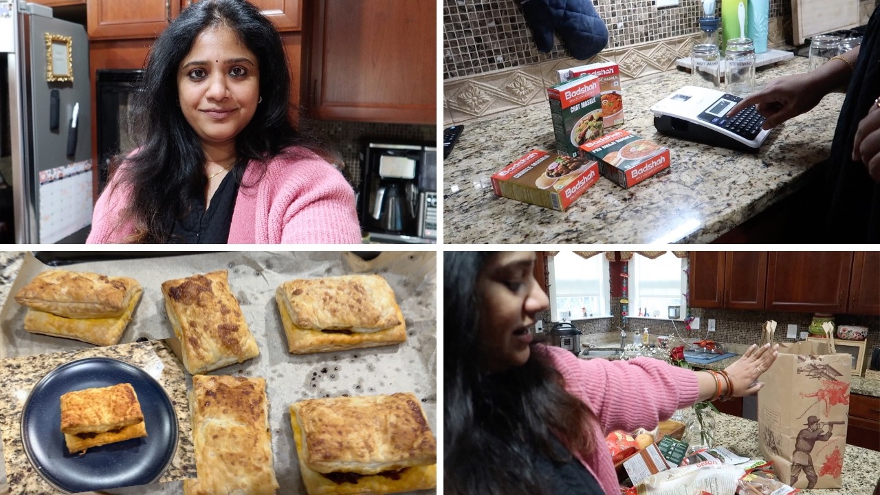 My Saturday Morning to Evening Vlog/KitchenRestock/Paneer Puff Recipe/DAY in m life in usa/usa VLOGS
