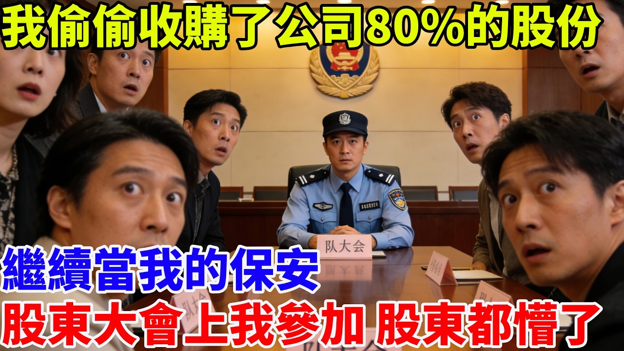 我偷偷收購了公司80%的股份，繼續當我的保安，股東大會上我穿保安服出席，所有股東都懵了#故事#故事頻道#情感故事