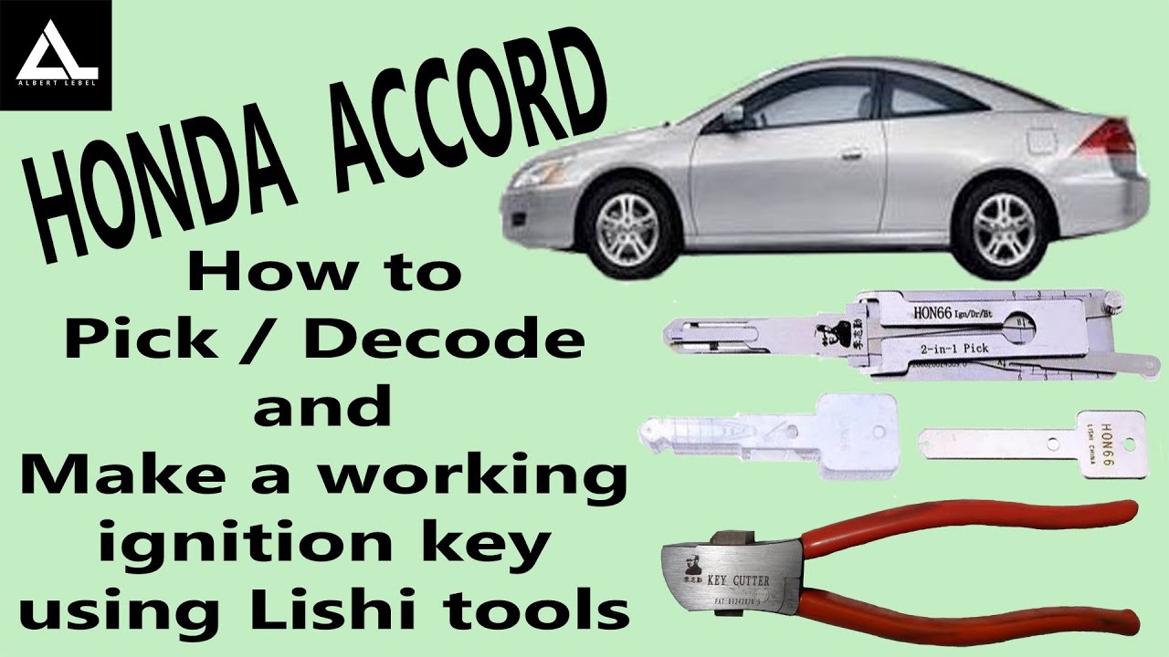 #462 How to Pick, Decode and make a working key for a Honda car step by step using Lishi tools