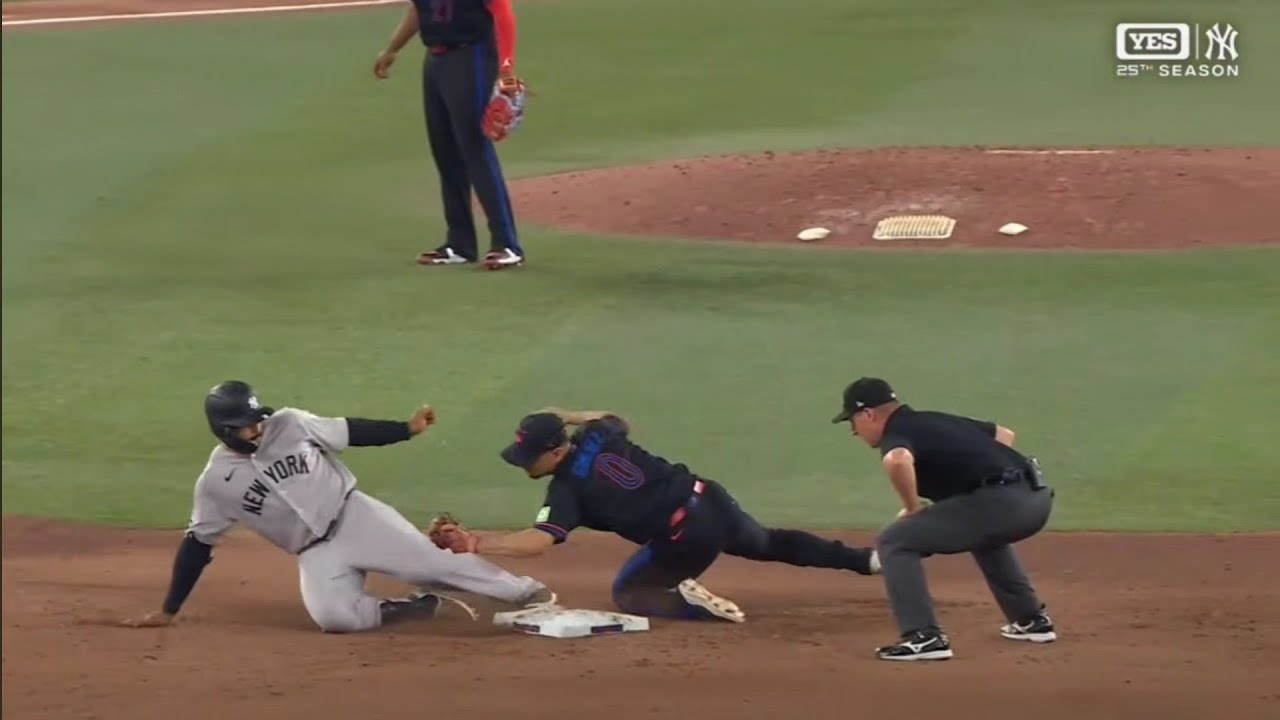 Yankees lose Trent Grisham on the most dejavu all over again play vs. Blue Jays 