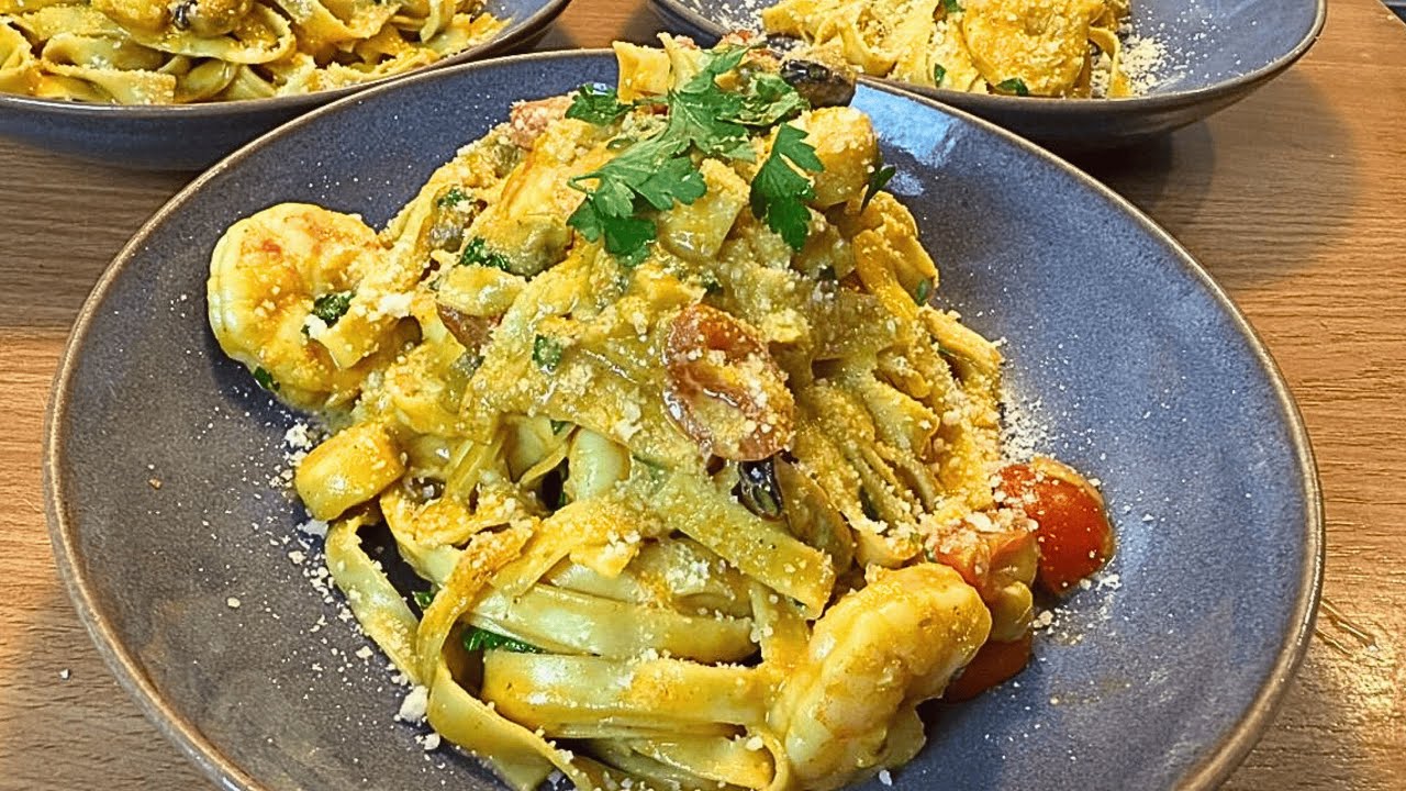 Lou Nekh Way Tagliatelle aux Fruits de Mer bou mesta ame - Le Plat Fusion Italo Sénégalais ! 🍝🦐🔥
