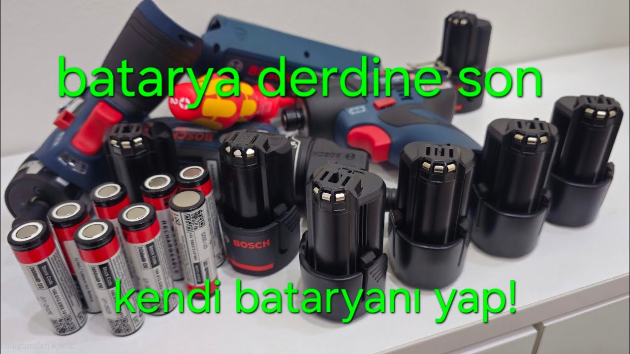 Bosch 12v batarya yapımı ,bat 411 