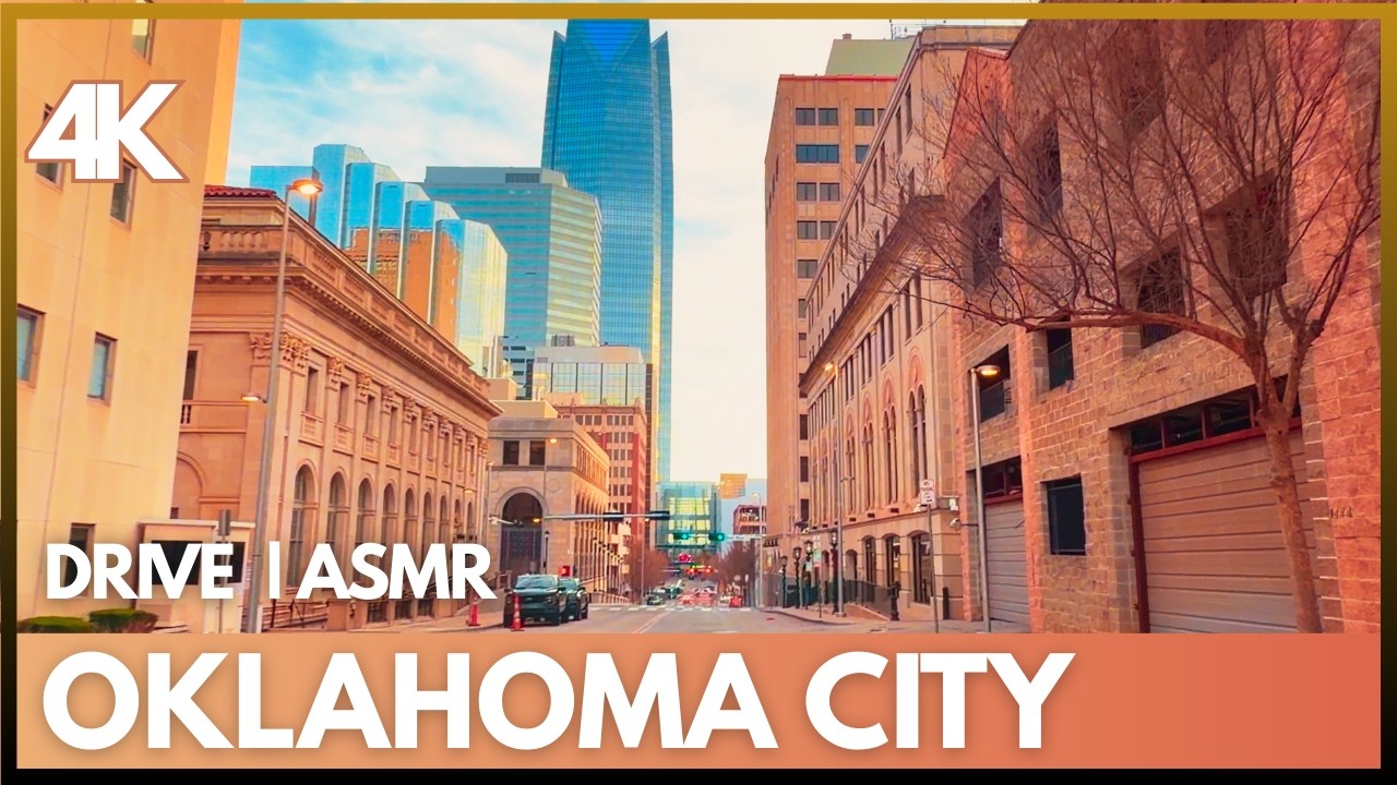 DRIVING THROUGH OKLAHOMA CITY 4K ASMR | DOWN TOWN | OKLAHOMA | USA