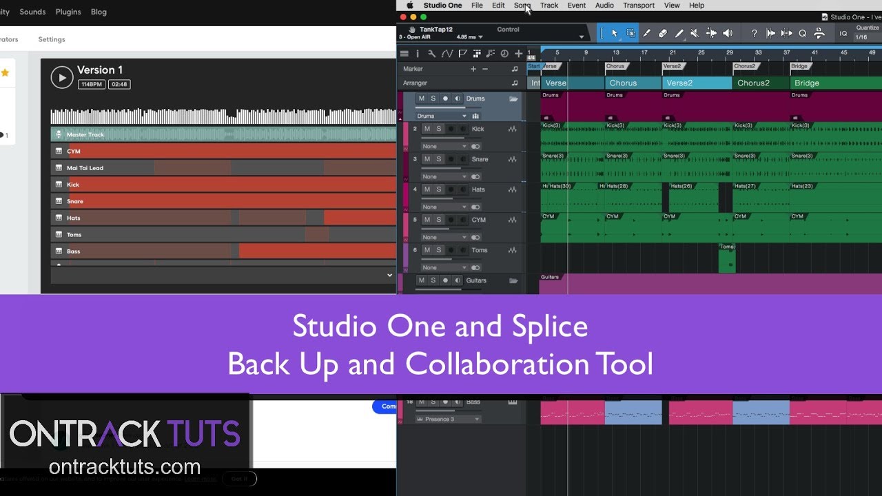 Studio One and Splice - Backup and Collaboration Tools