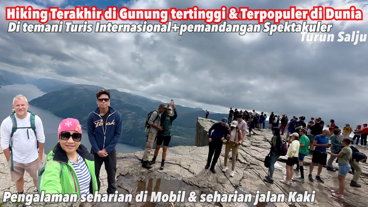 MUSIM SALJU HIKING DI GUNUNG TERTINGGI NORWAY DI SUGUHI PANORAMA ALAM YANG SPEKTAKULER