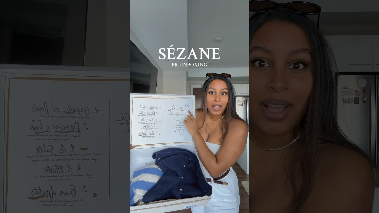 Sezane pr unboxing 🫶🏾 #capsulewardrobe #fashionstyle #springfashion #sezanehaul #sezane #ootd