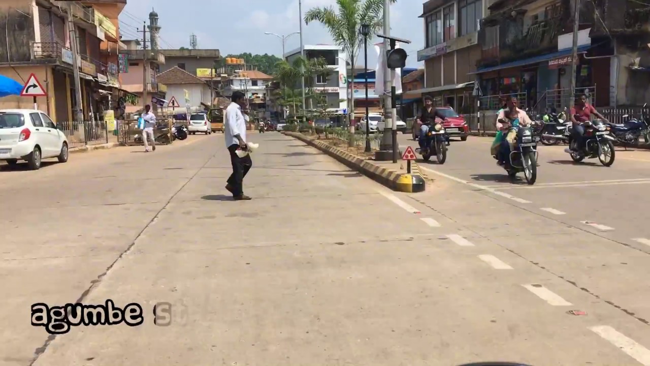 A View of Thirthahalli Main road