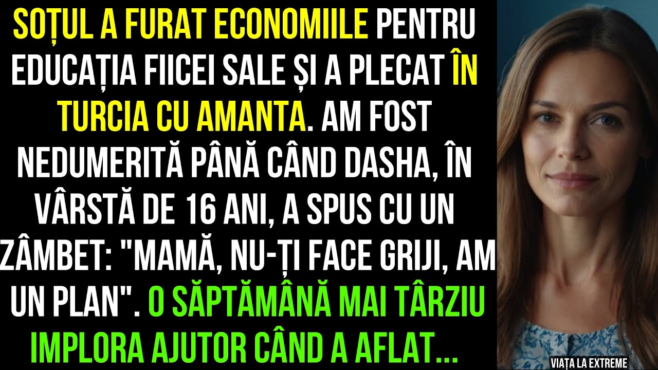 Soțul a furat economiile pentru educația fiicei sale și a plecat în Turcia cu amanta. Apoi ...