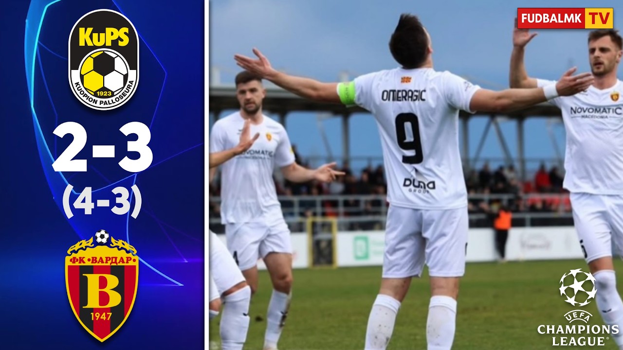 KuPS v FK VARDAR | Highlights | Champions League 2026/27