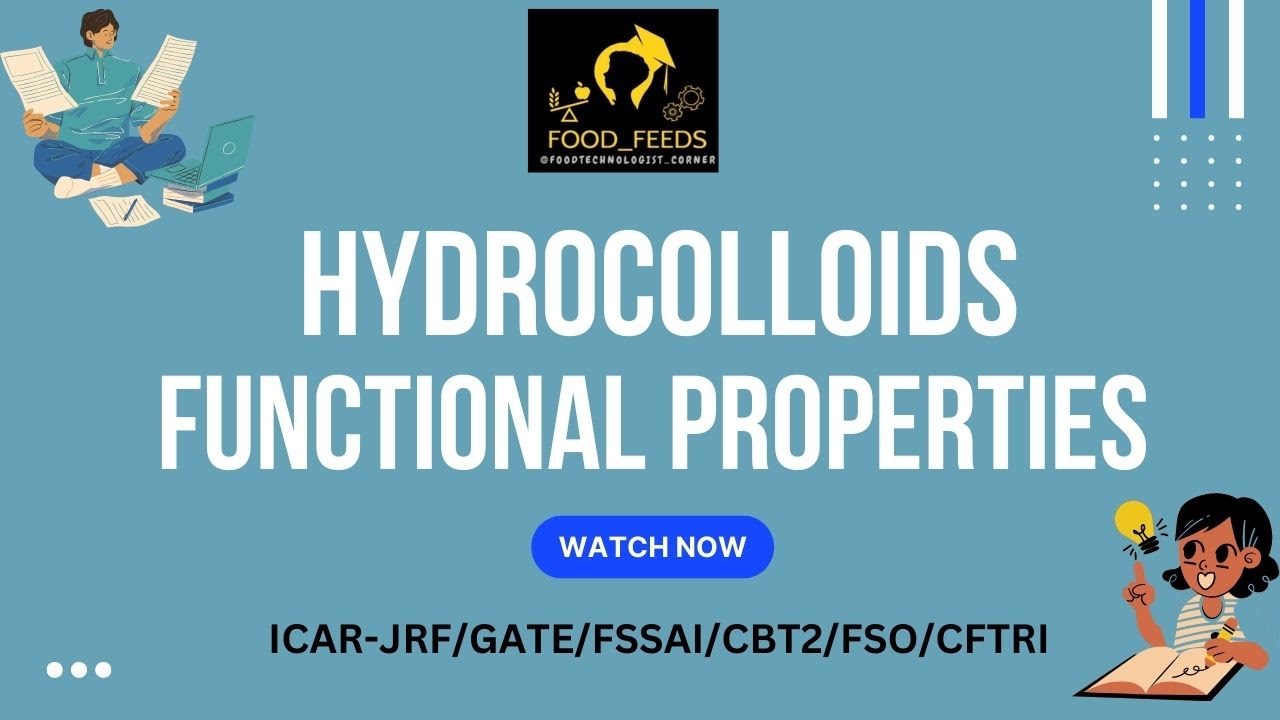 Hydrocolloids in Food Industry #tnmrbfso #fso #fssai #cbt2 #foodsafetyofficer #gate #cftri #foodtech