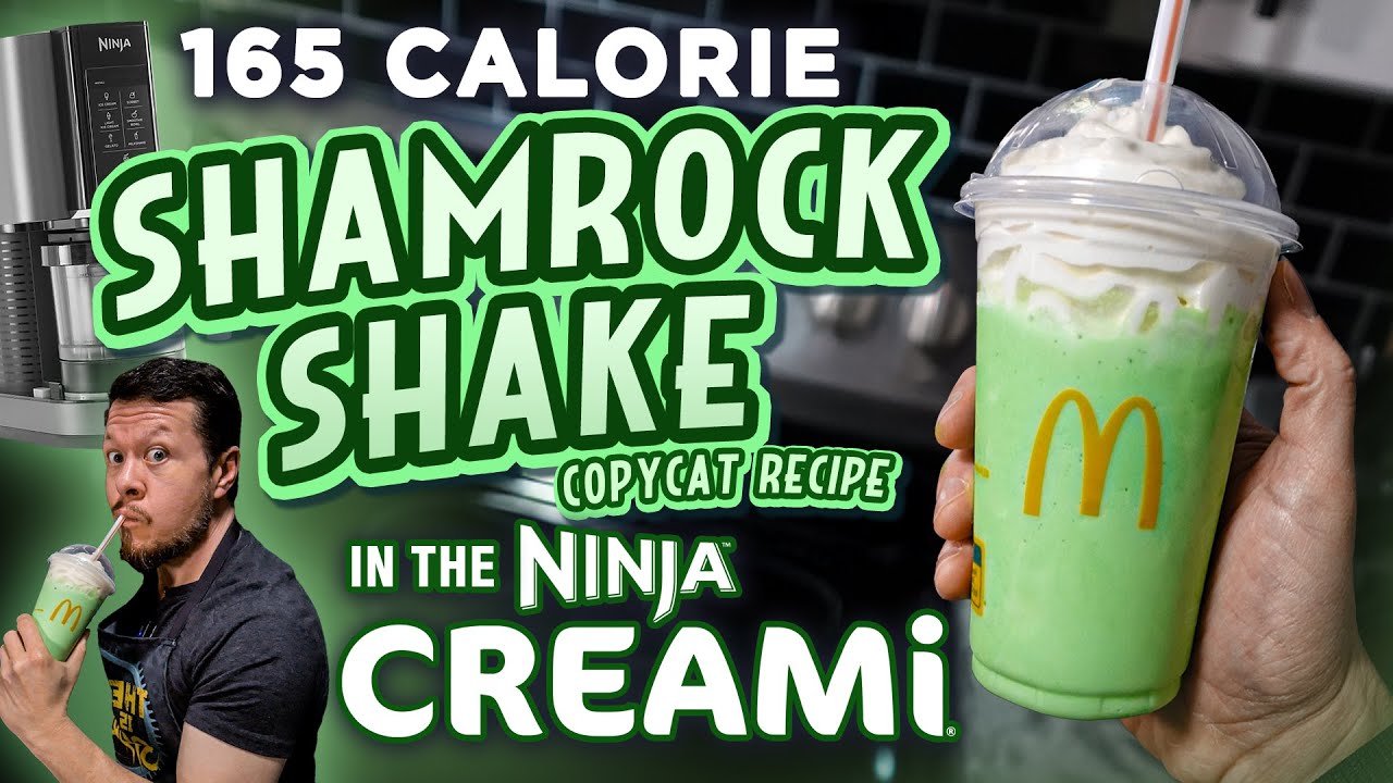 Ninja Creami Shamrock Shake - ONLY 165 CALORIES!