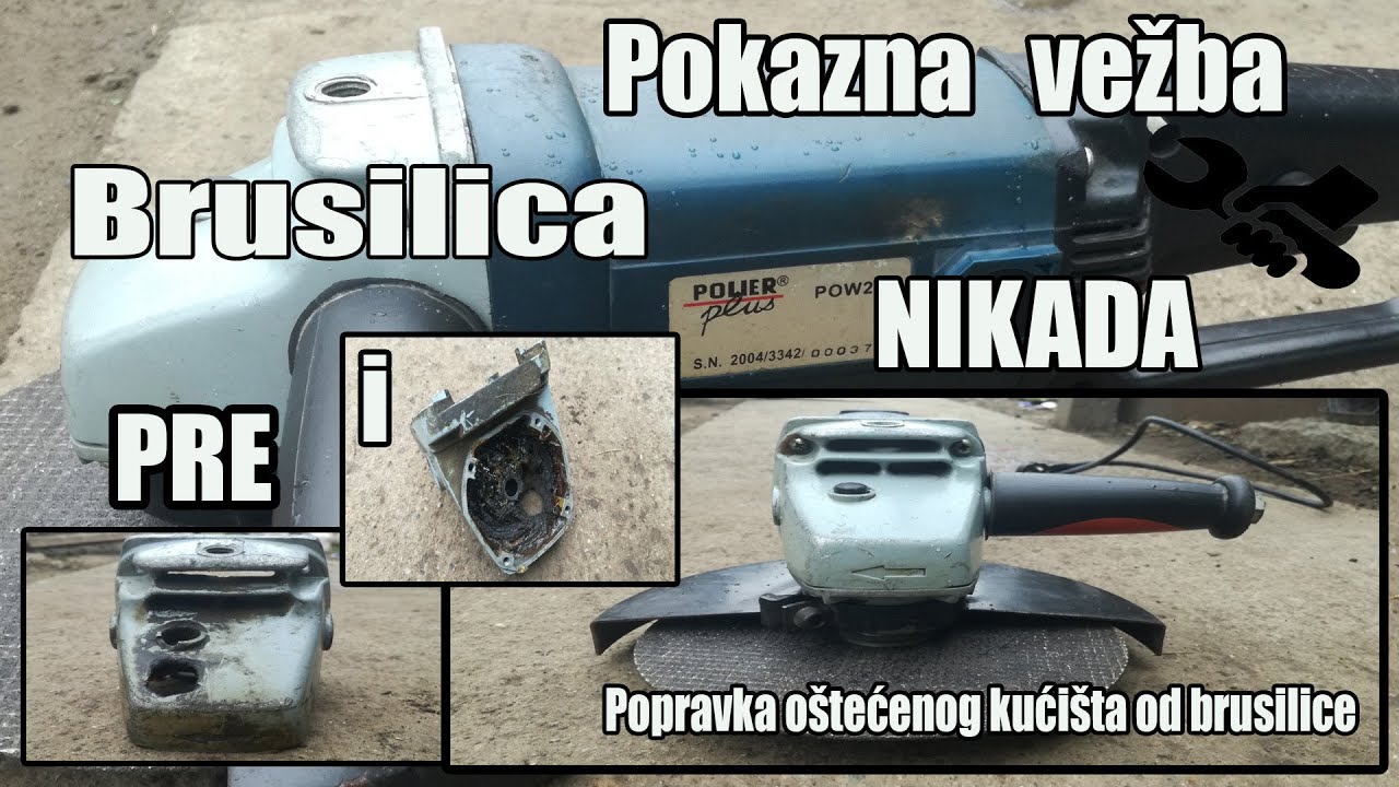 Popravka  oštećene brusilice
