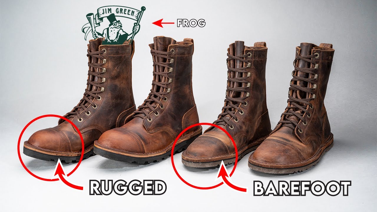 (Unbox) New Bronco Leather Jim Green Trooper Boots! - Barefoot + Rugged