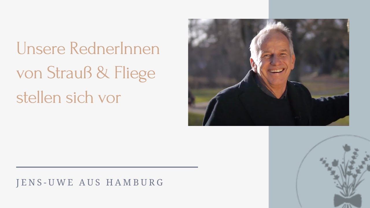 Trauredner Jens-Uwe von Strauß & Fliege | Hamburg