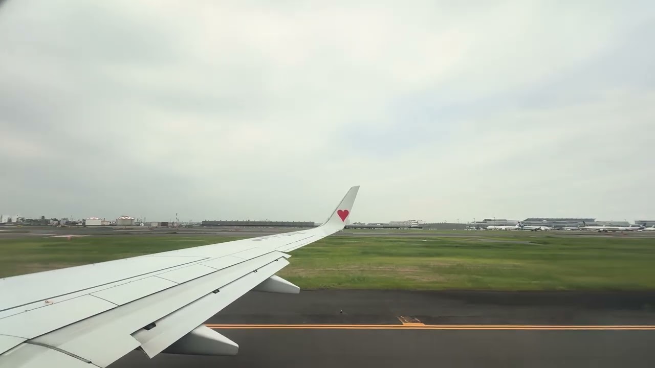 スカイマークエアライン　羽田空港発神戸空港行きSKY103便進行方向右側空窓