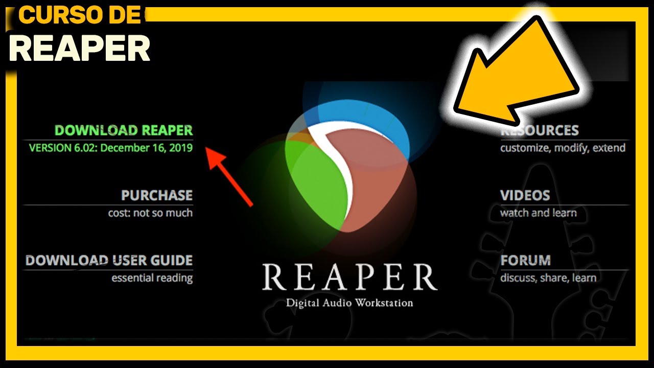 01 🪓 C&oacute;mo DESCARGAR REAPER 2024 ➔  Full, GRATIS ✔️ [Programa para GRABAR audio: DAW]