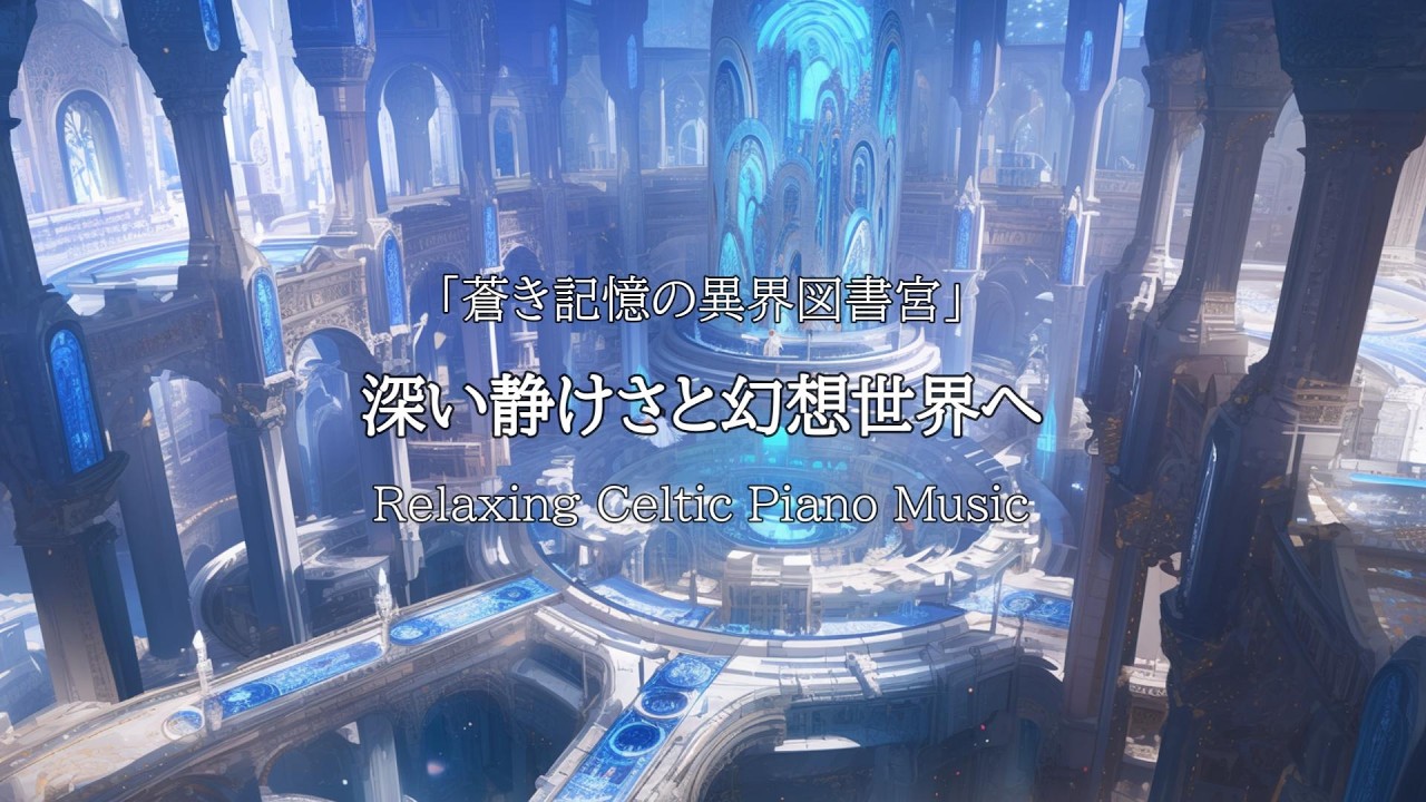 【作業用BGM】【癒し|リラックス】蒼き記憶の異界図書宮｜癒しのピアノ×ケルト音楽     散歩 | 読書 |勉強 | 瞑想