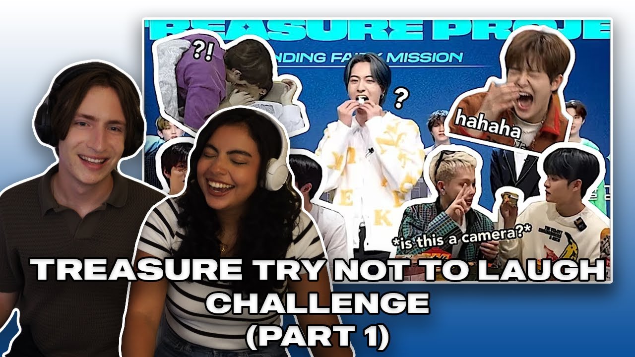 Couple fails the TREASURE try not to laugh challenge (part 1)ㅣCouple Reacts Funny TREASURE Moments
