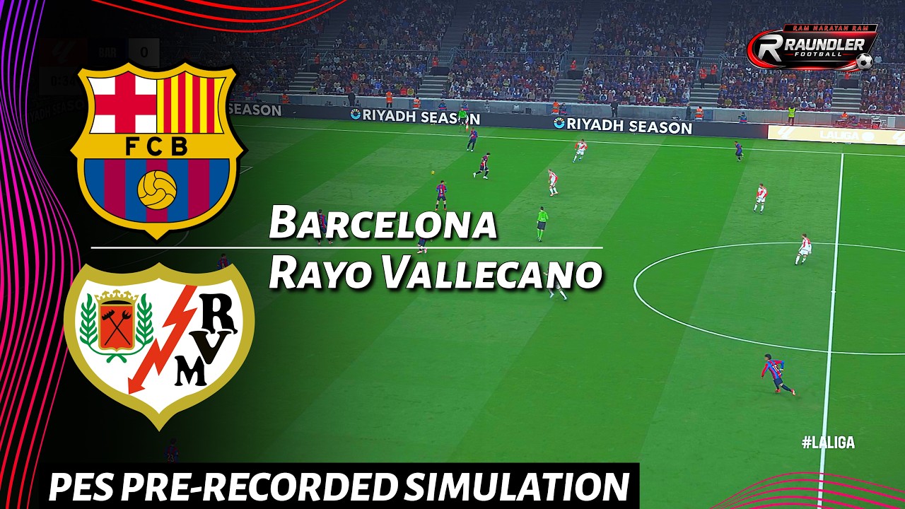 🔴BARCELONA vs RAYO VALLECANO | eFootball Match | PES 21 Pre-Recorded Simulation