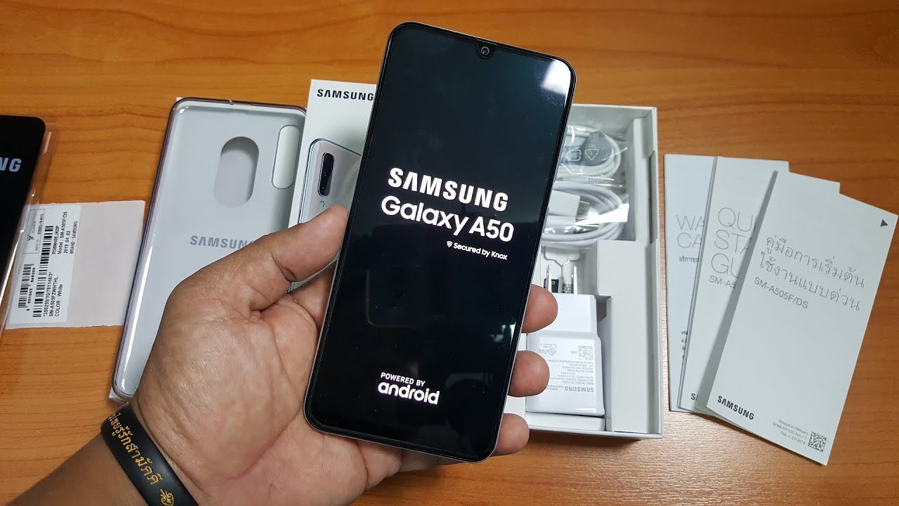 แกะกล่อง Samsung Galaxy A50 ราคา 88XX จากช้อปปี้