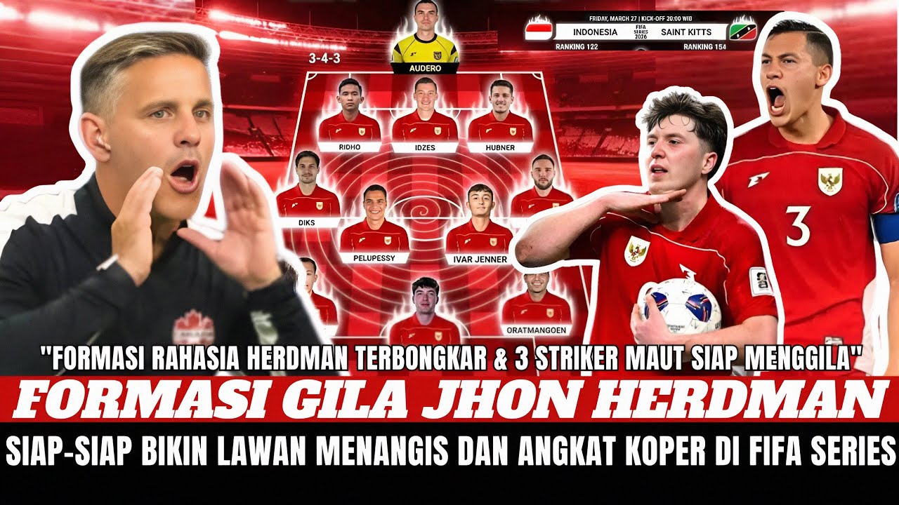 GILA‼️Herdman Coret 6 Pemain Timnas Sekaligus! Formasi 3-4-3 Siap Hancurkan Saint Kitts! INDONESIA