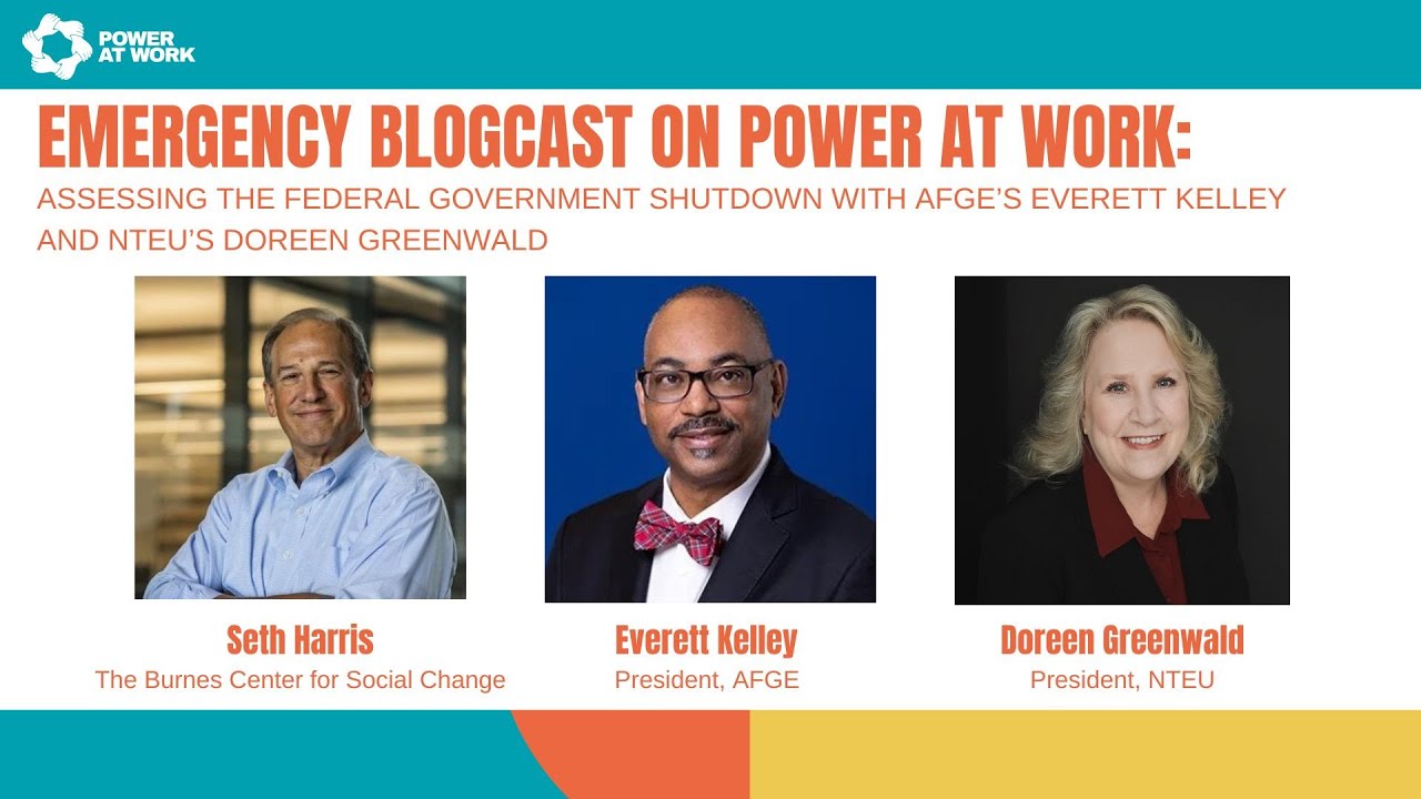 (Updated) Power At Work Blogcast #20: EMERGENCY BLOGCAST Assessing the Federal Government Shutdown