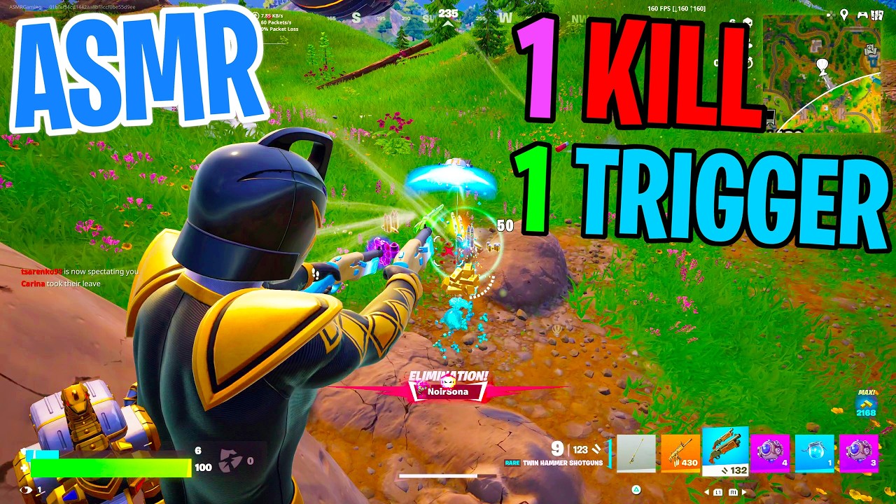 ASMR Gaming 😴 Fortnite 1 Kill = 1 Trigger Relaxing Mouth Sounds 🎮🎧 Controller Sounds + Whispering 💤