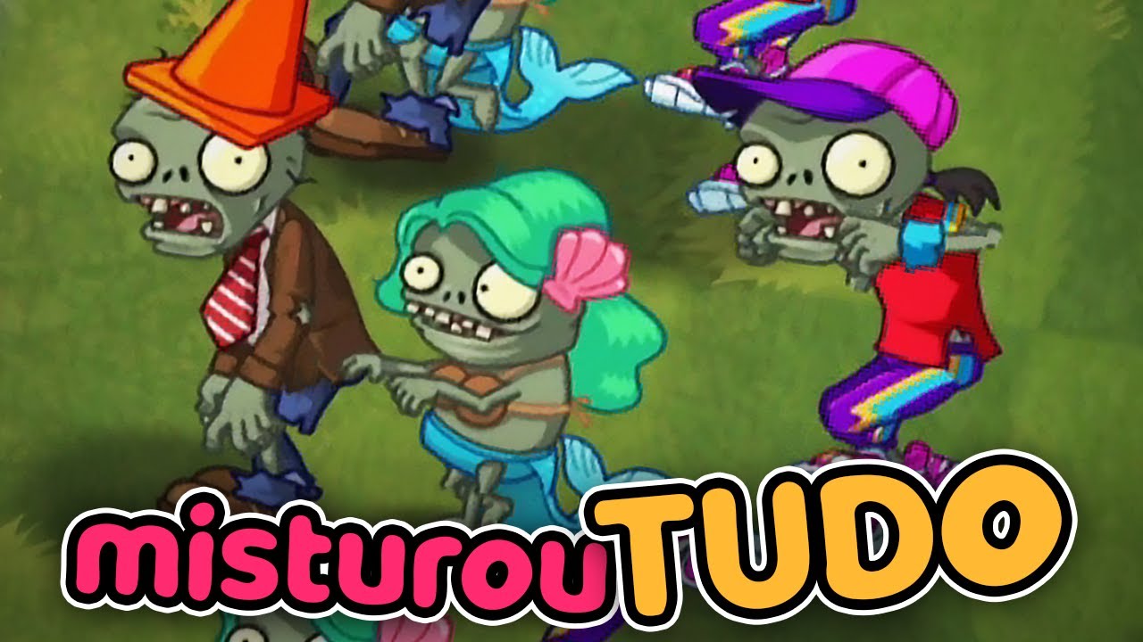 Cheguei no último mundo do pvz 2 e MISTUROU TODOS OS ZUMBIS 😥😭