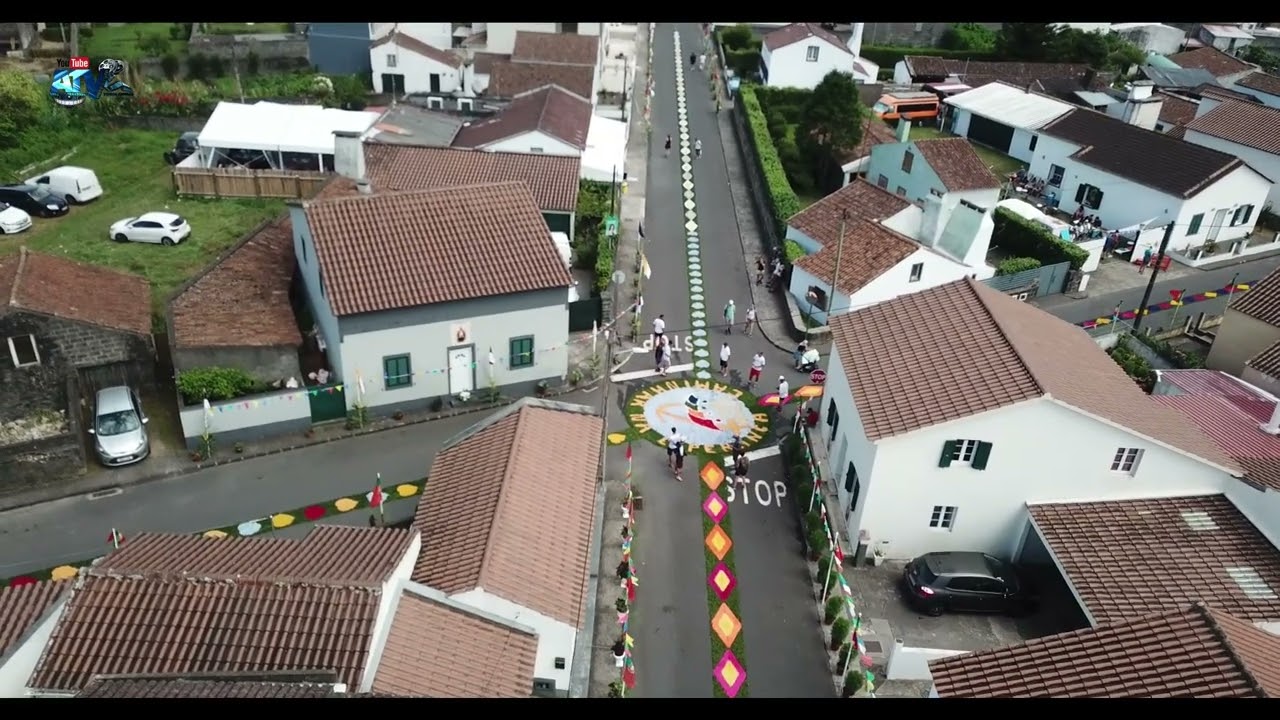 Ornamemtação dos Tapetes de Drone Festas de São Nicolau Sete Cidades 10 08 2025