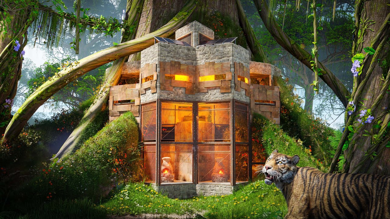 I Built a Tree Stump Base in the Jungle - Rust